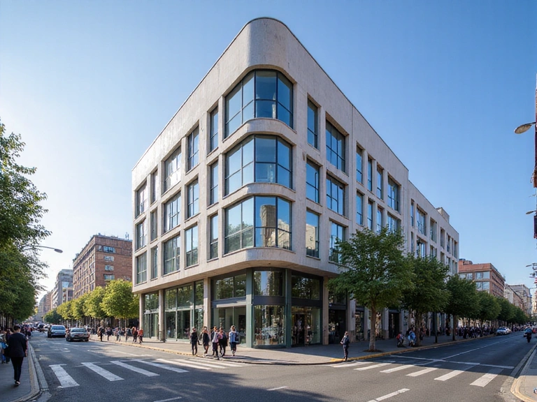 Edificio moderno en Calle de Serrano, Madrid, España